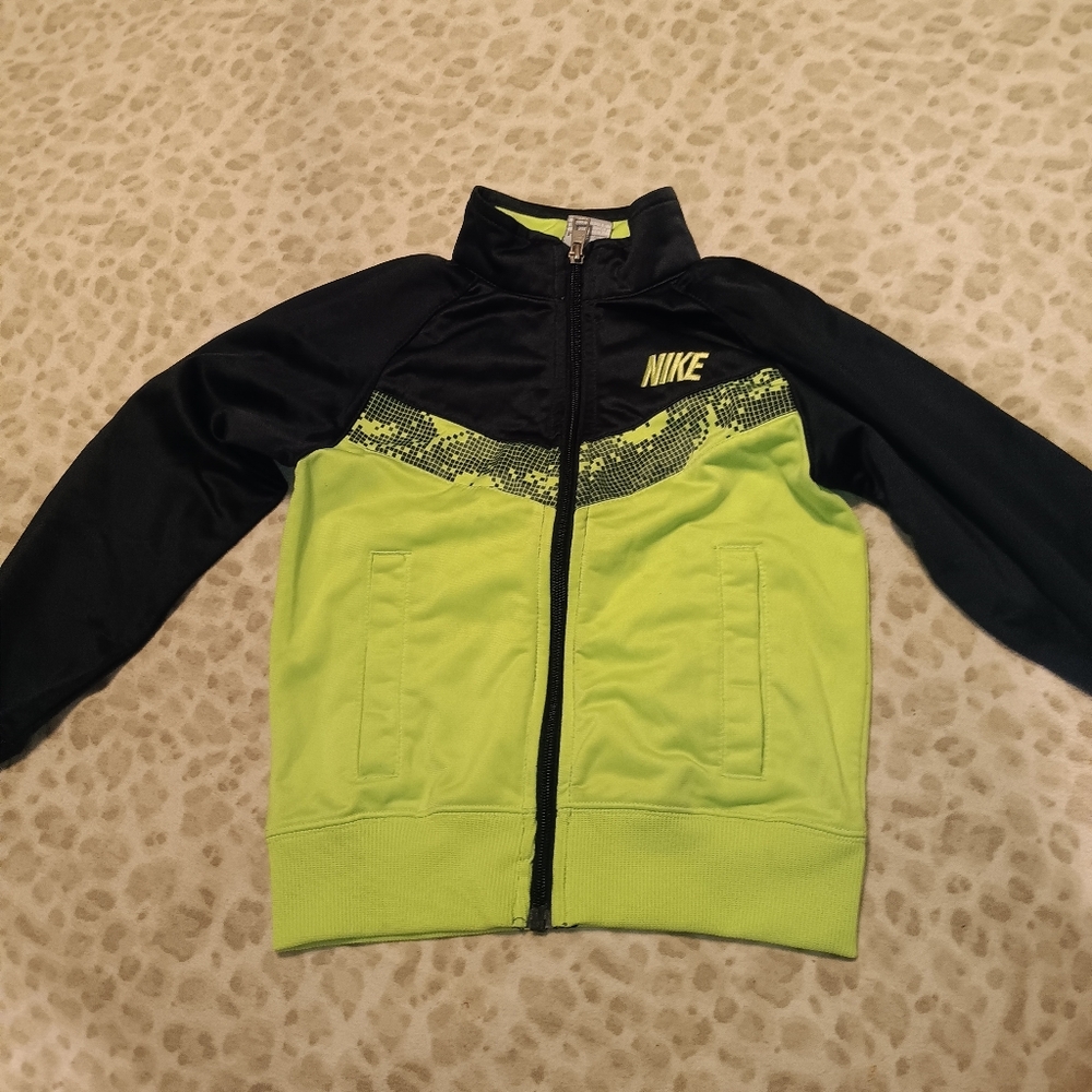 Nike Black and Neon Green Jacket